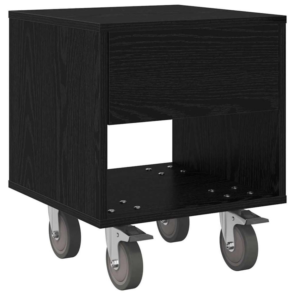 Tables de chevet en bois noir 40,5 x 40 x 48 cm