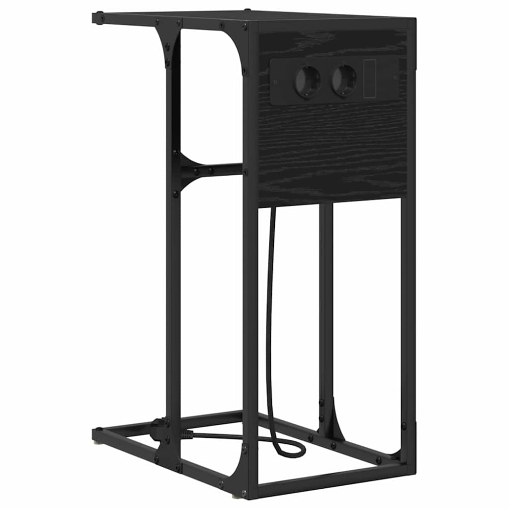 Tables de chevet en bois noir 41,5 x 26 x 60,5 cm