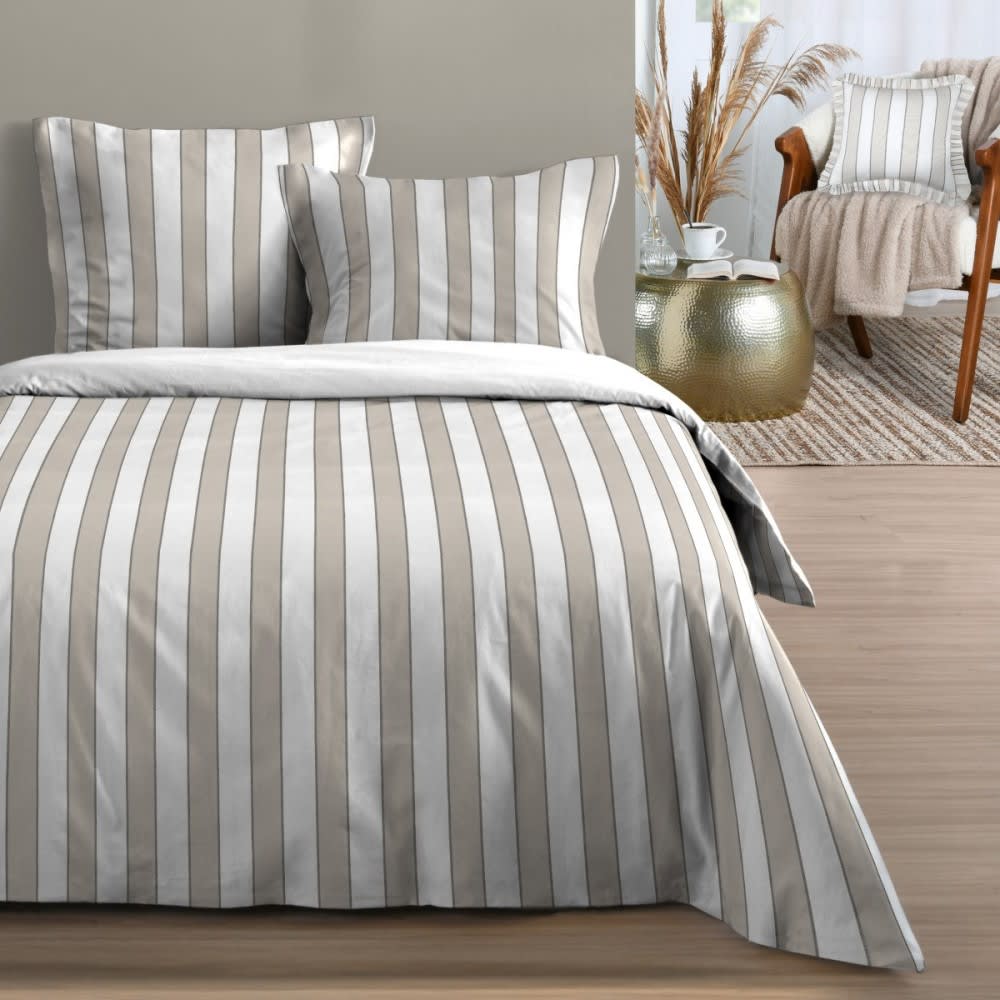 Parure de couette 100% coton 57 fils imprimée 260x240cm 2 taies