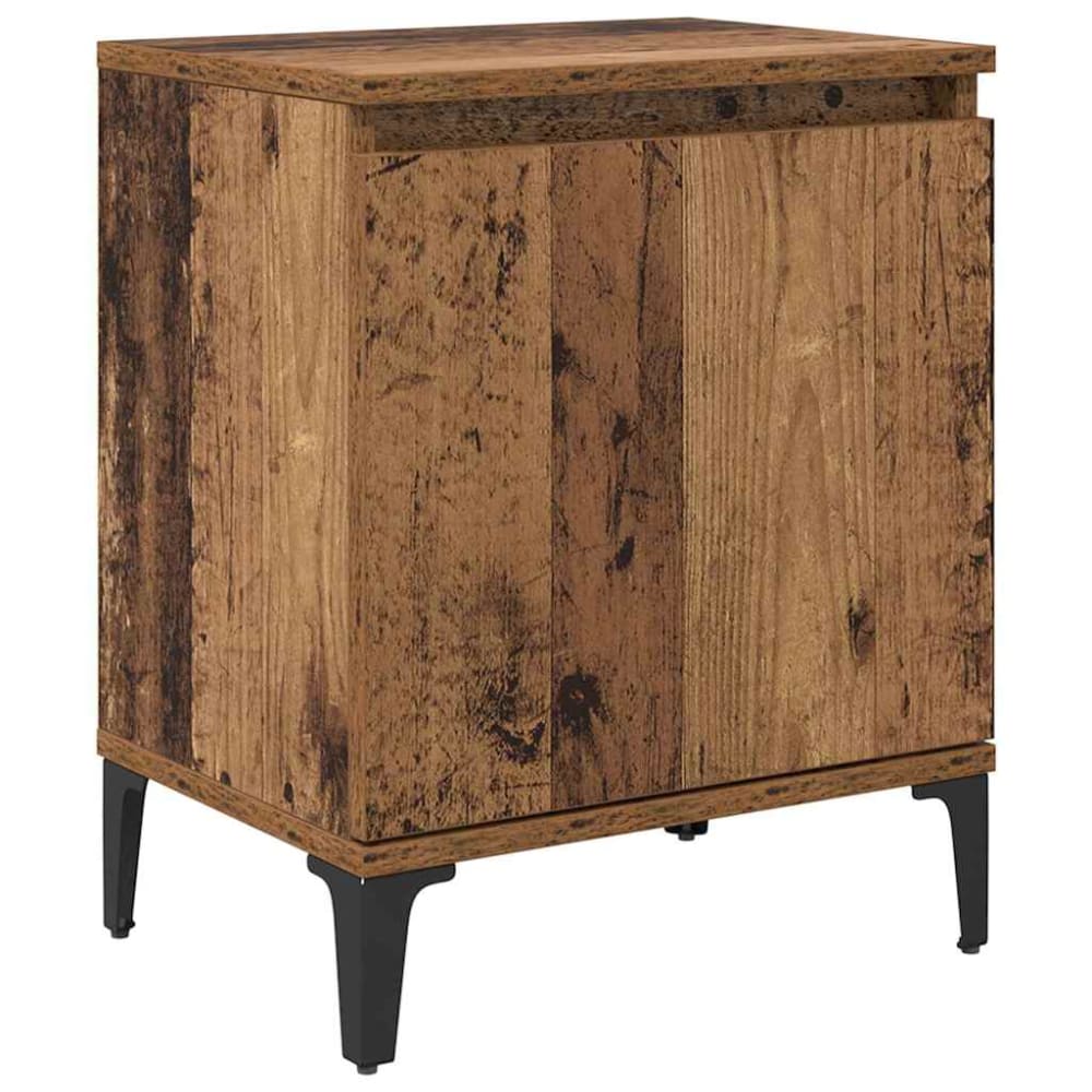 Tables de chevet en bois ambre marron 40 x 30 x 50 cm