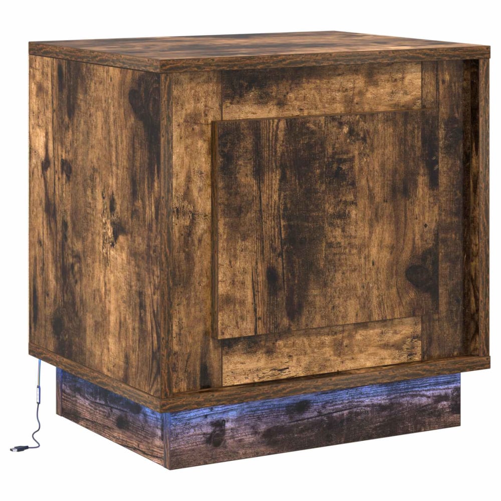 Tables de chevet en bois ambre marron 44 x 34,5 x 45 cm