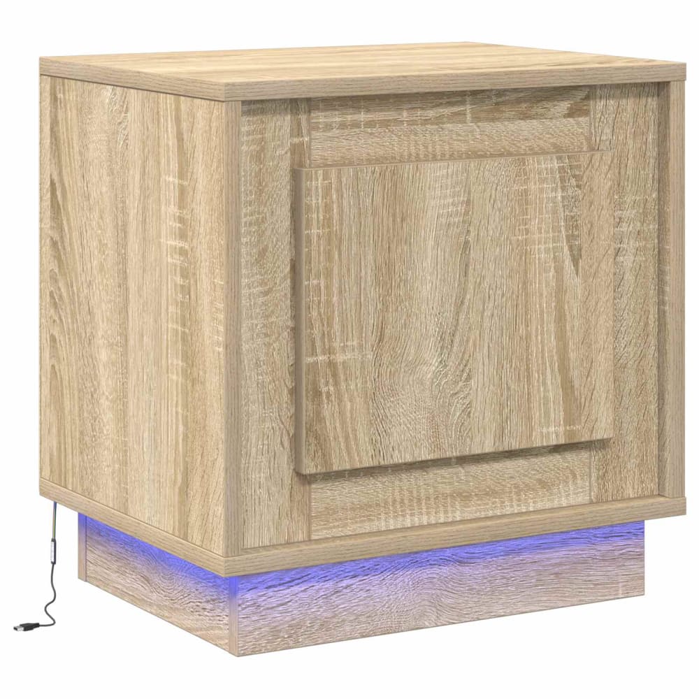 Tables de chevet en bois beige 44 x 34,5 x 45 cm