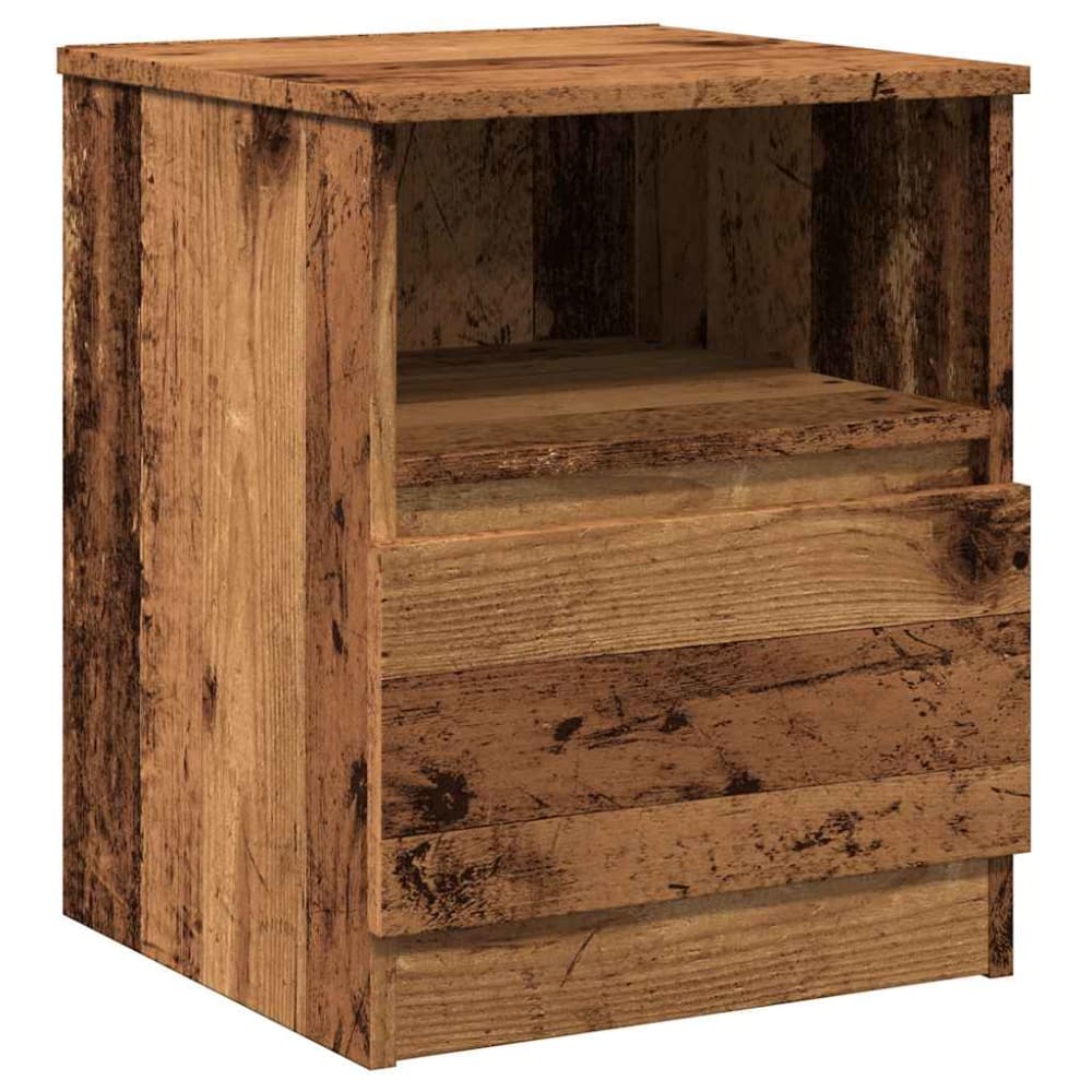 Tables de chevet en bois argile marron 40 x 40 x 50 cm