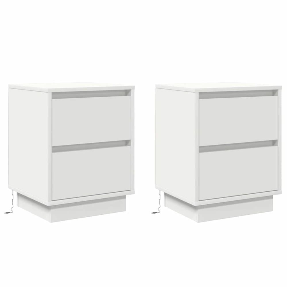 Tables de chevet en bois blanc  39 x 34,5 x 50 cm