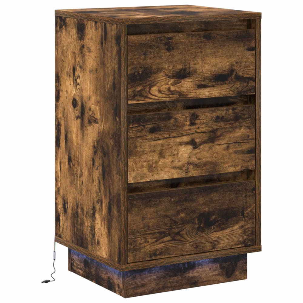 Tables de chevet en bois ambre marron 39 x 34,5 x 65 cm