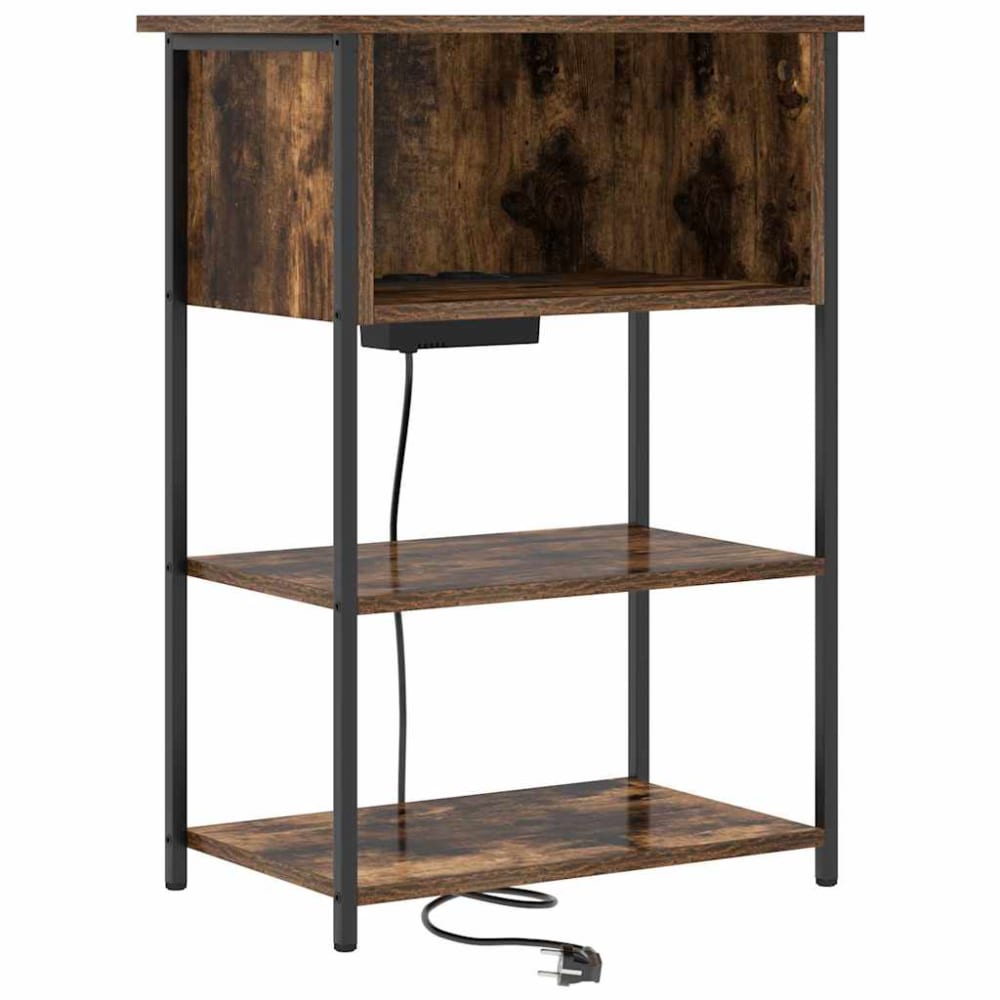 Tables de chevet en bois ambre marron 55 x 31 x 76 cm