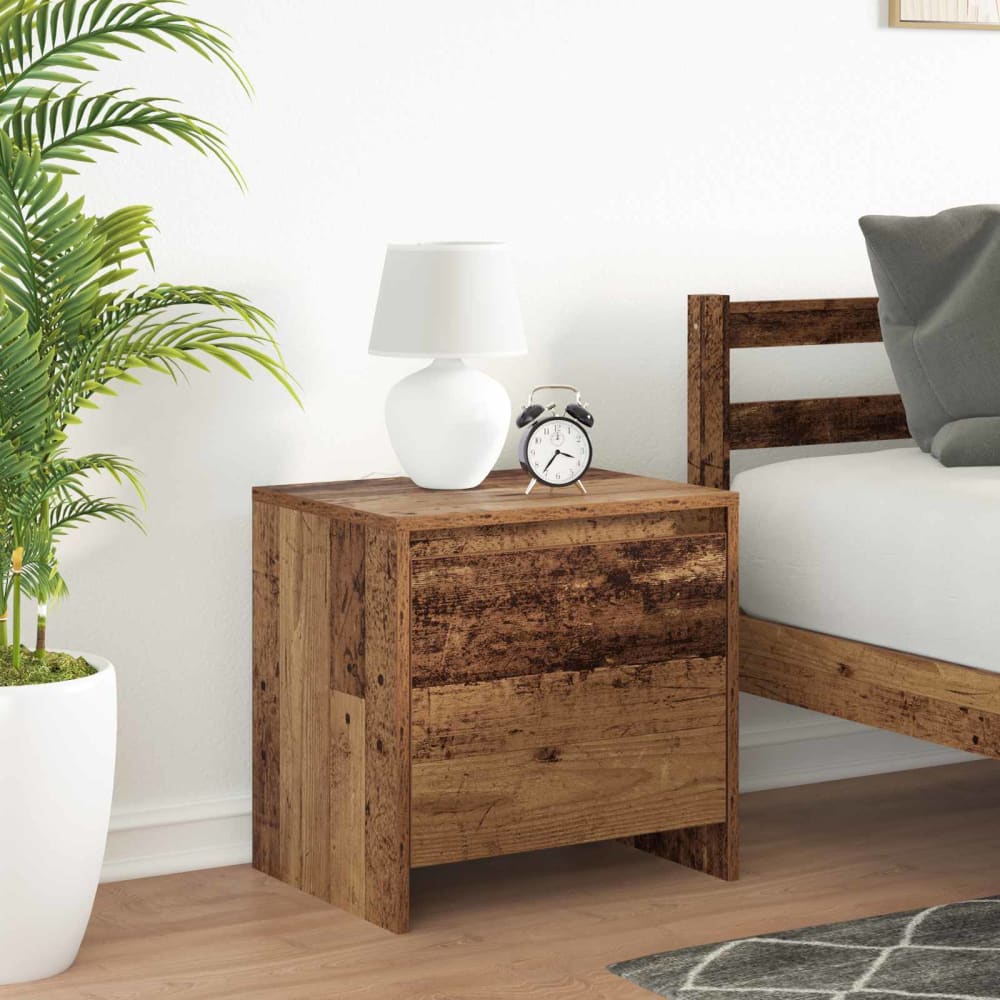 Table de chevet bois transformé ambre marron  45 x 34 x 44,5 cm