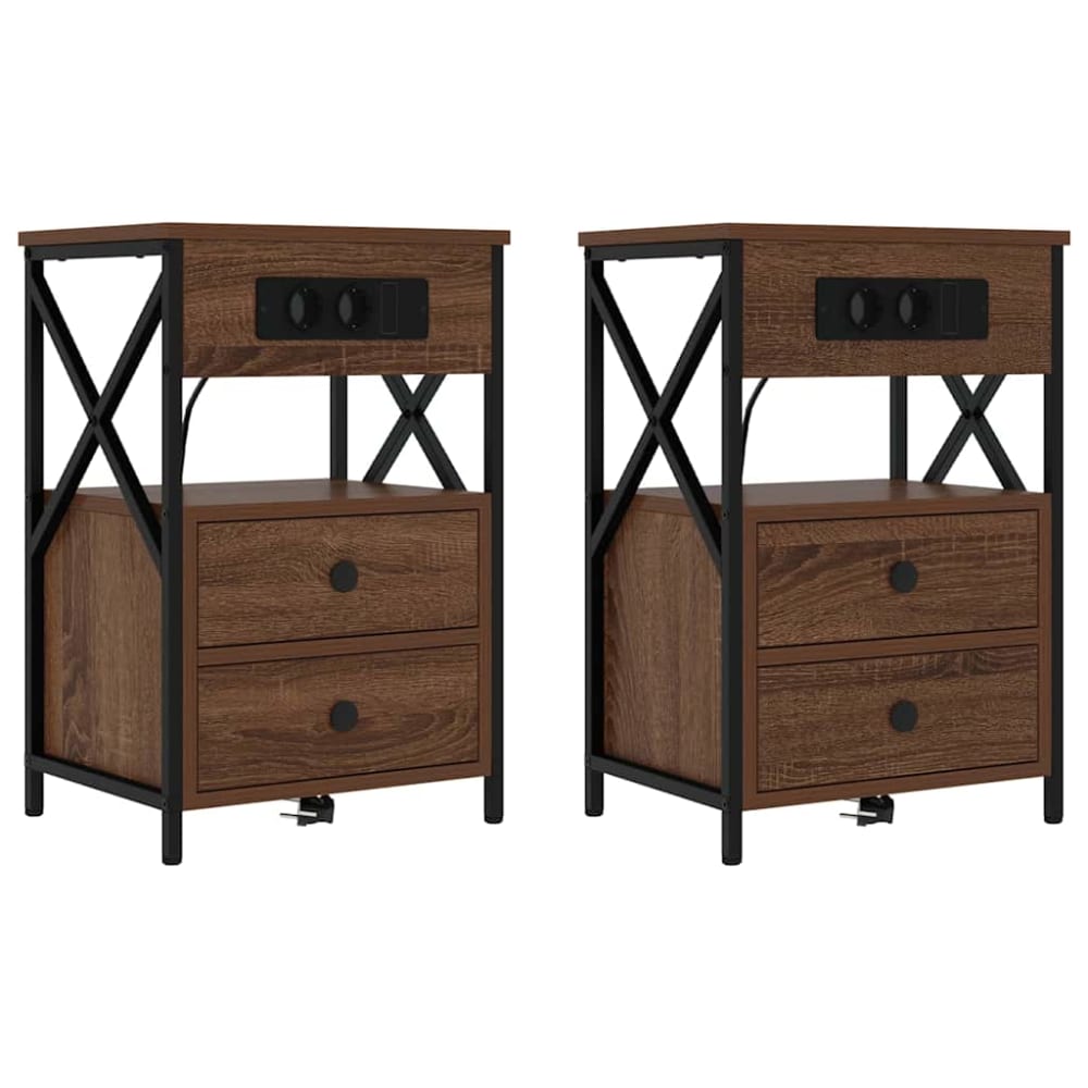 Lot 2 tables chevet