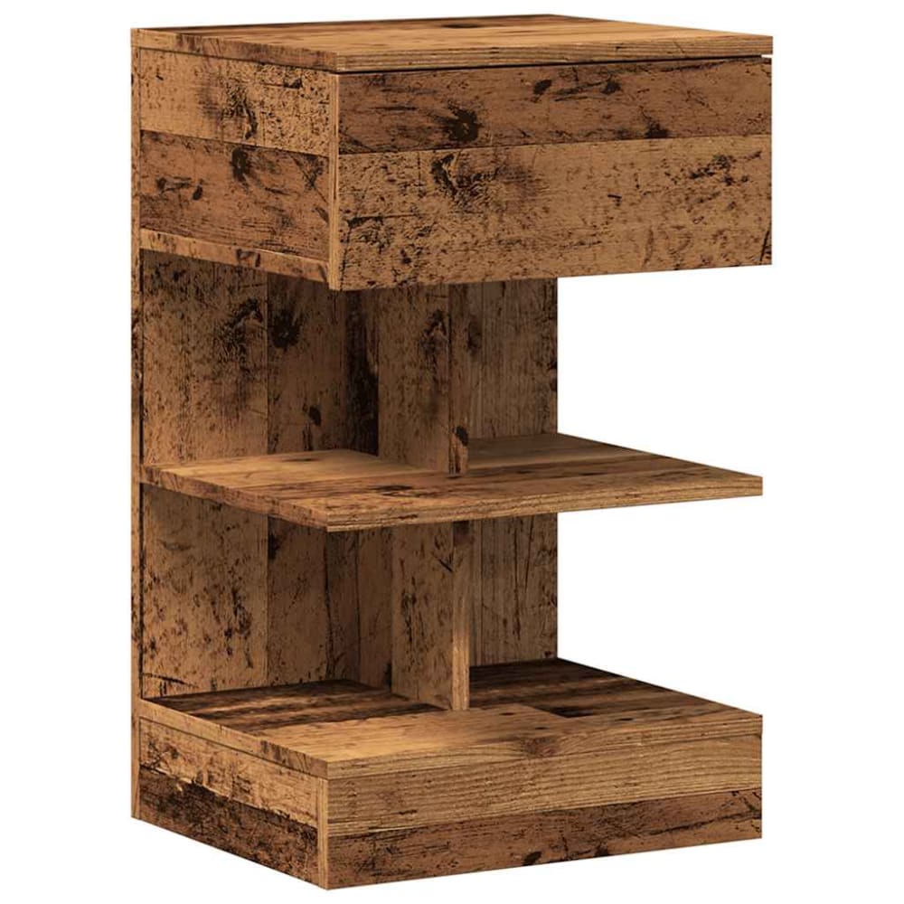 Tables de chevet en bois argile marron 40 x 35 x 65 cm