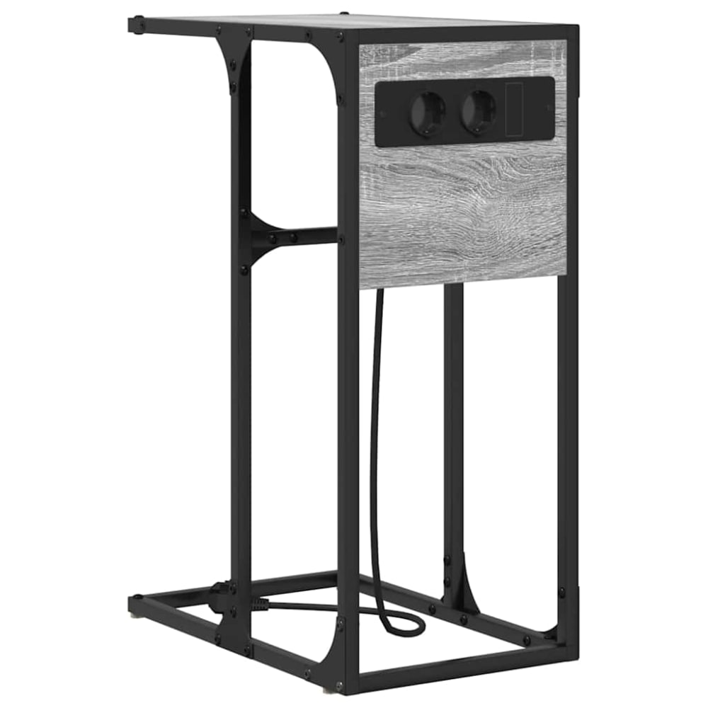 Tables de chevet en bois gris 41,5 x 26 x 60,5 cm