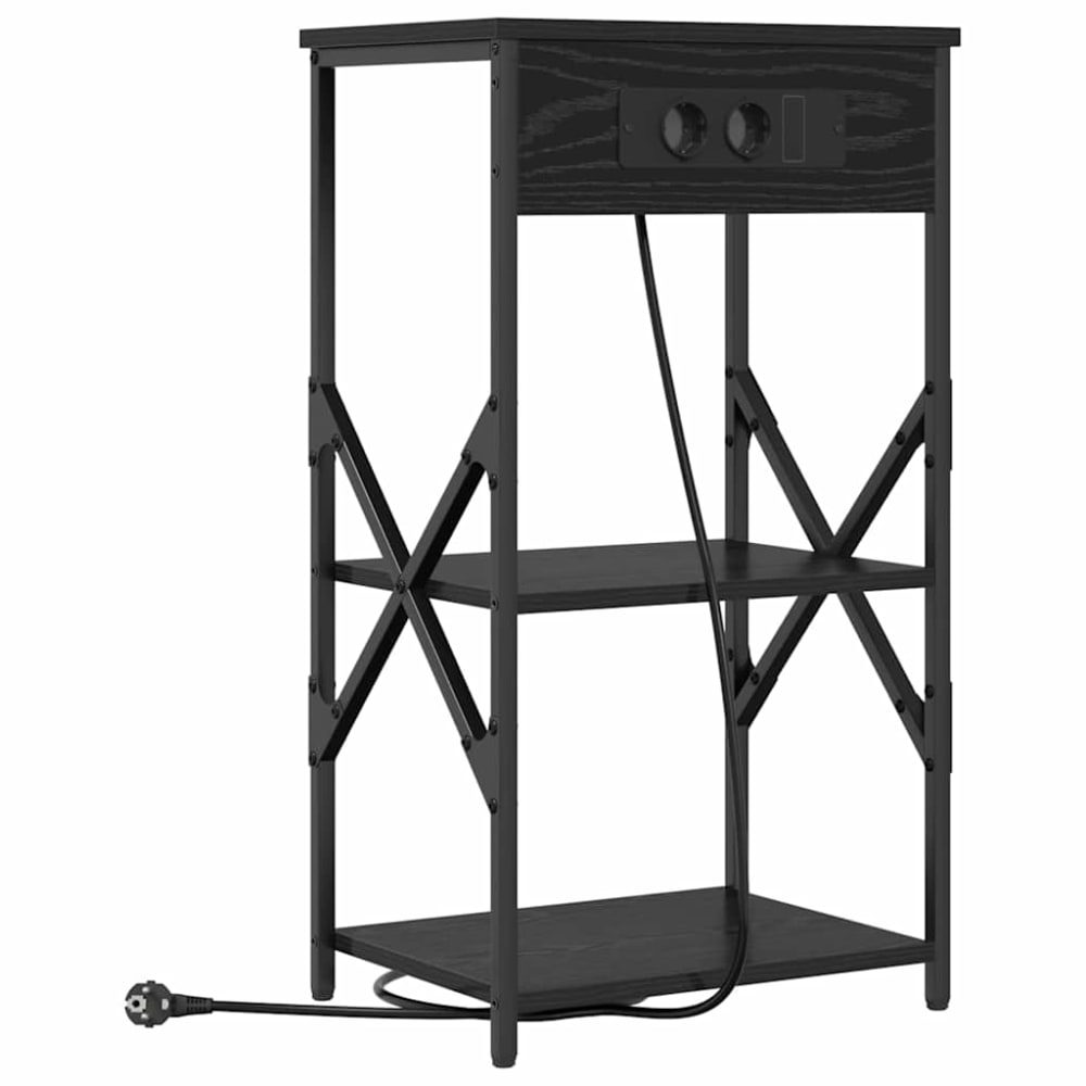 Tables de chevet acier noir 41 x 31 x 76 cm