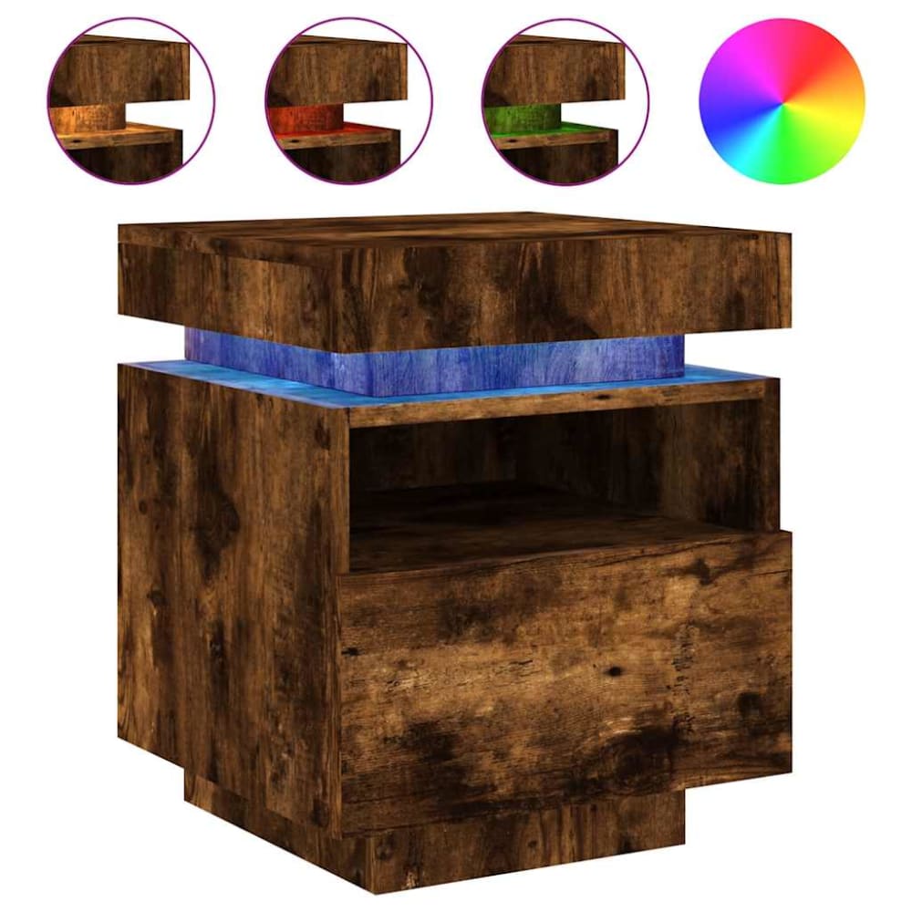 Tables de chevet en bois pacane marron 40 x 39 x 48,5 cm