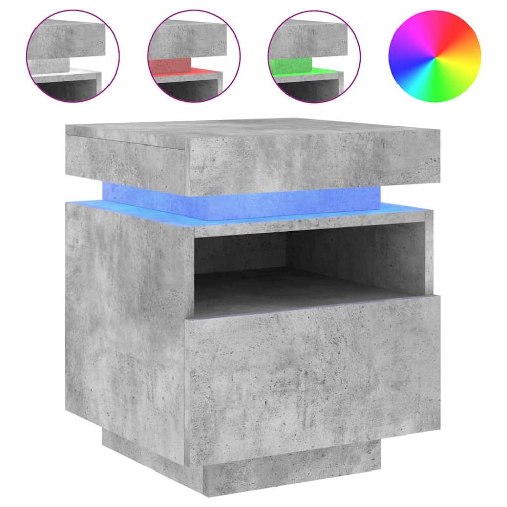 Tables de chevet en bois gris 40 x 39 x 48,5 cm