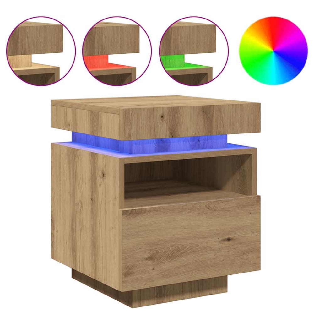 Table de chevet  acajou marron  40 x 39 x 48,5 cm