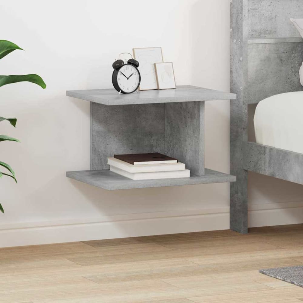 Table de chevet bois transformé gris  40 x 30 x 25 cm