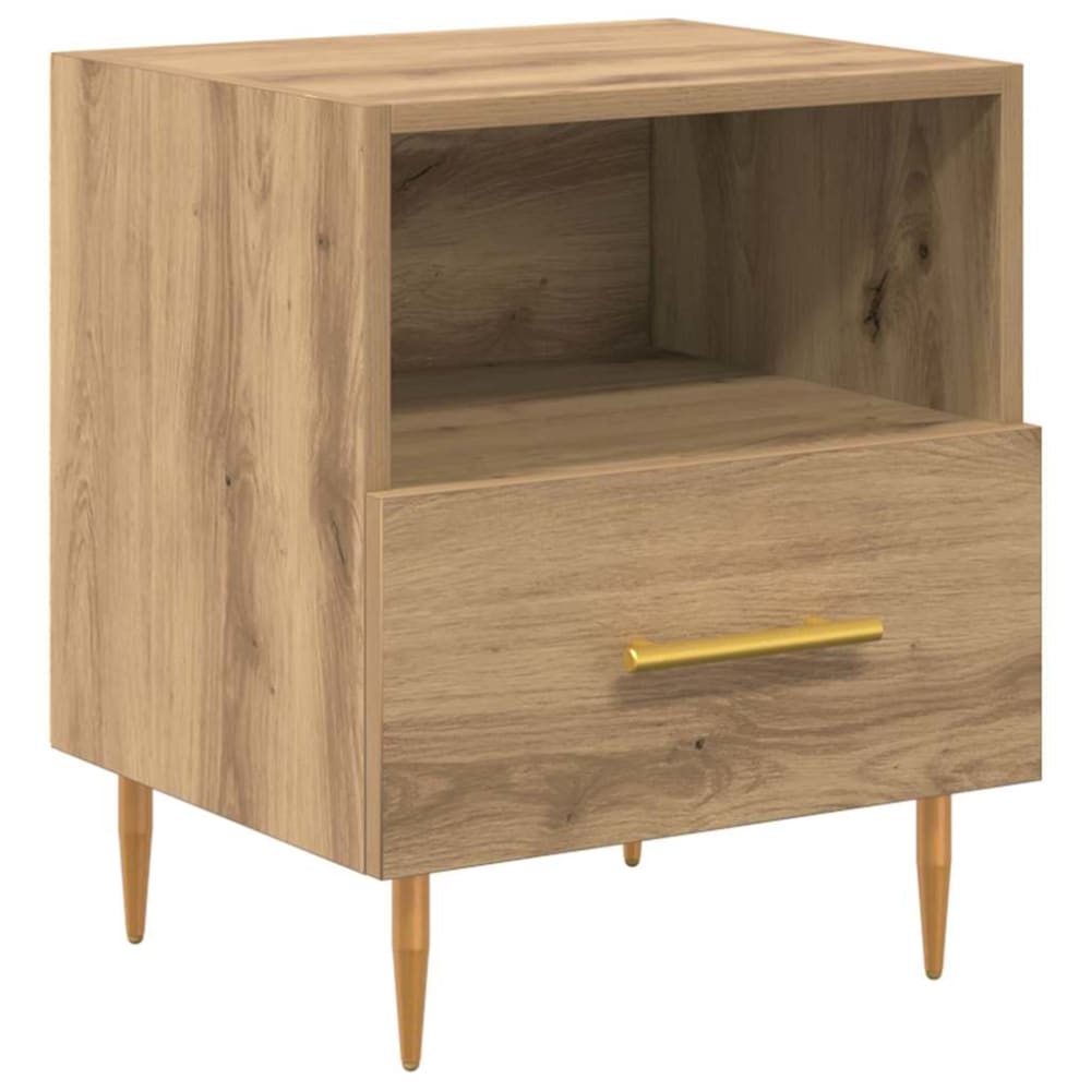 Tables de chevet en bois ambre marron 40 x 35 x 47,5 cm