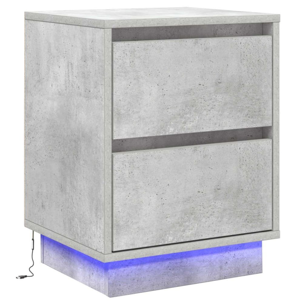 Tables de chevet en bois gris  39 x 34,5 x 50 cm