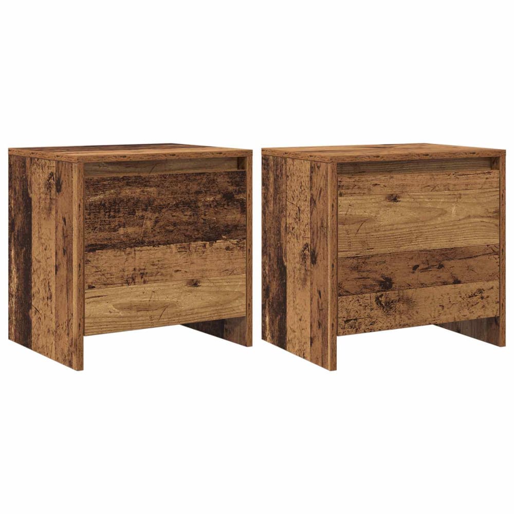 Tables de chevet en bois ambre marron 45 x 34 x 44,5 cm
