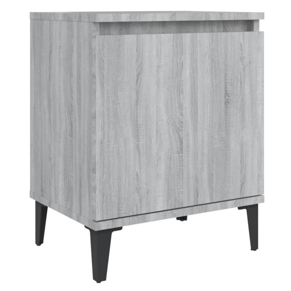 Tables de chevet en bois gris 40 x 30 x 50 cm