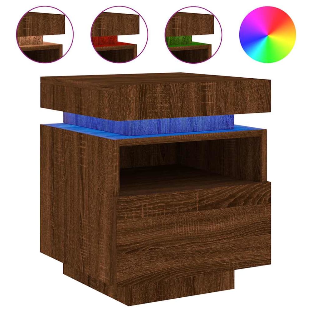 Tables de chevet en bois ambre marron 40 x 39 x 48,5 cm