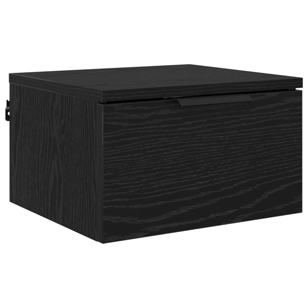 Tables de chevet en bois noir 34 x 30 x 20 cm
