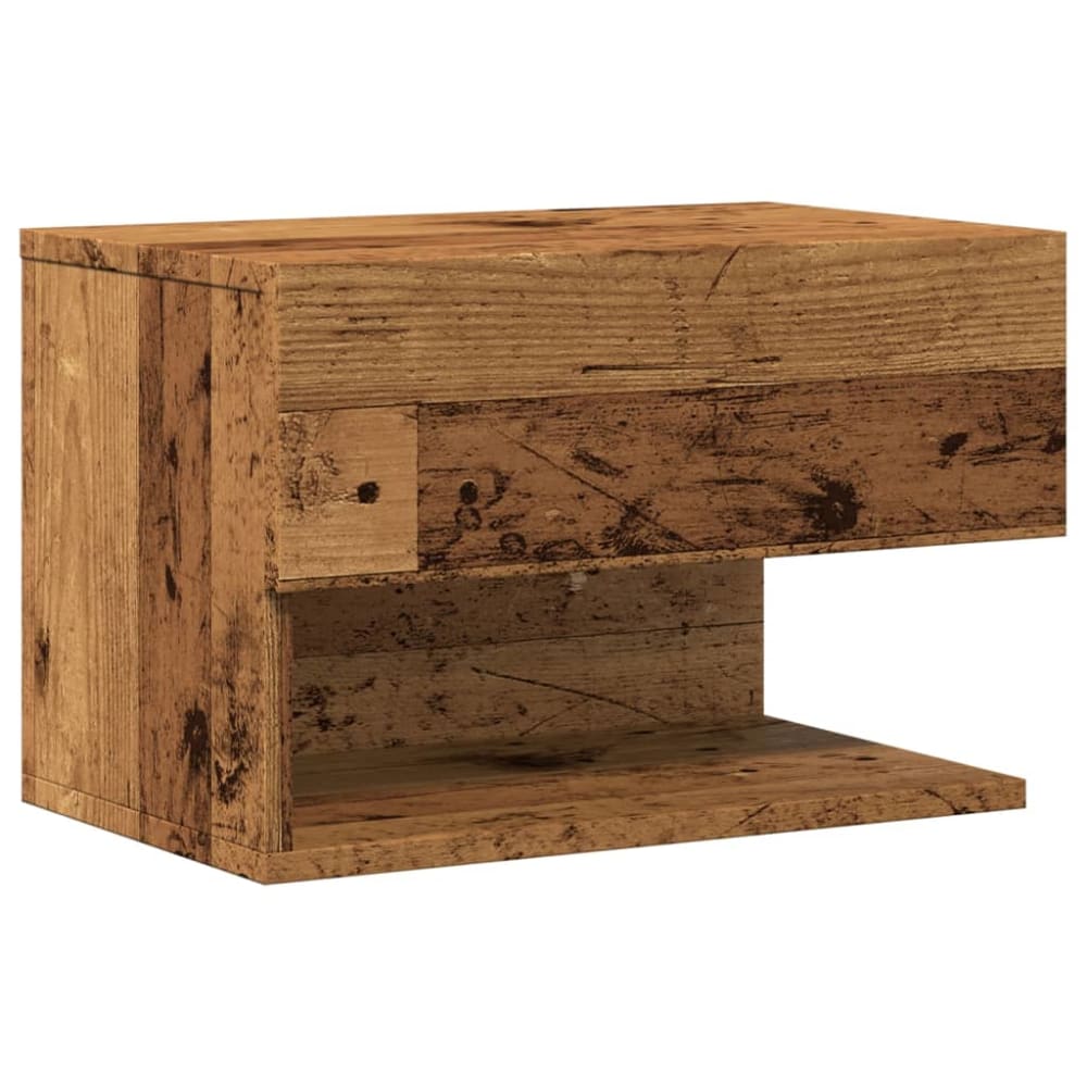 Tables de chevet en bois argile marron 46 x 29,5 x 30 cm