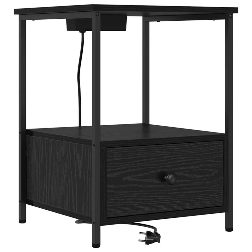 Tables de chevet acier noir 42 x 41 x 56 cm