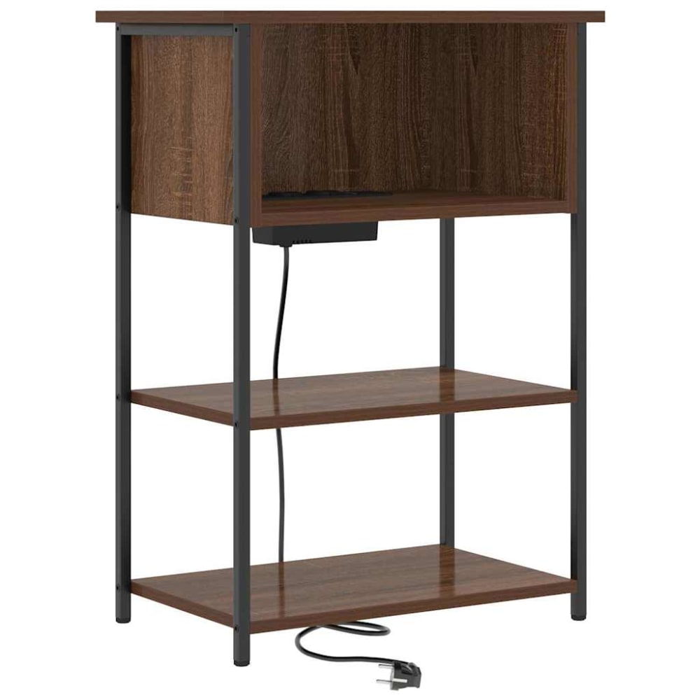 Tables de chevet en bois ambre marron 55 x 31 x 76 cm