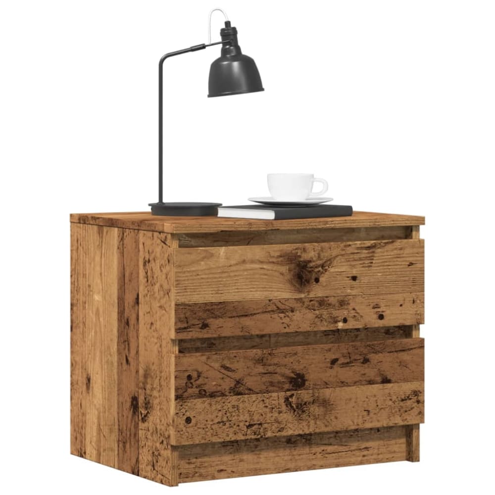 Table de chevet bois transformé argile marron  50 x 40 x 43,5 cm