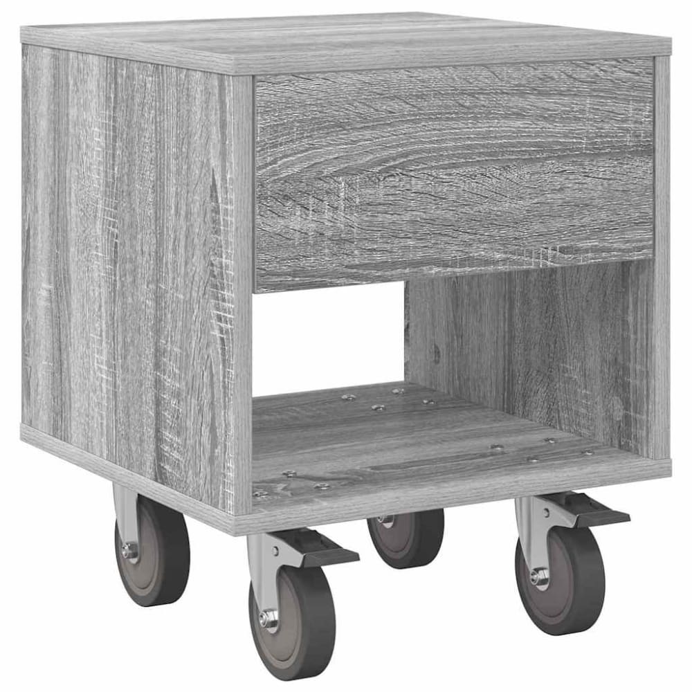 Tables de chevet en bois gris 40,5 x 40 x 48 cm