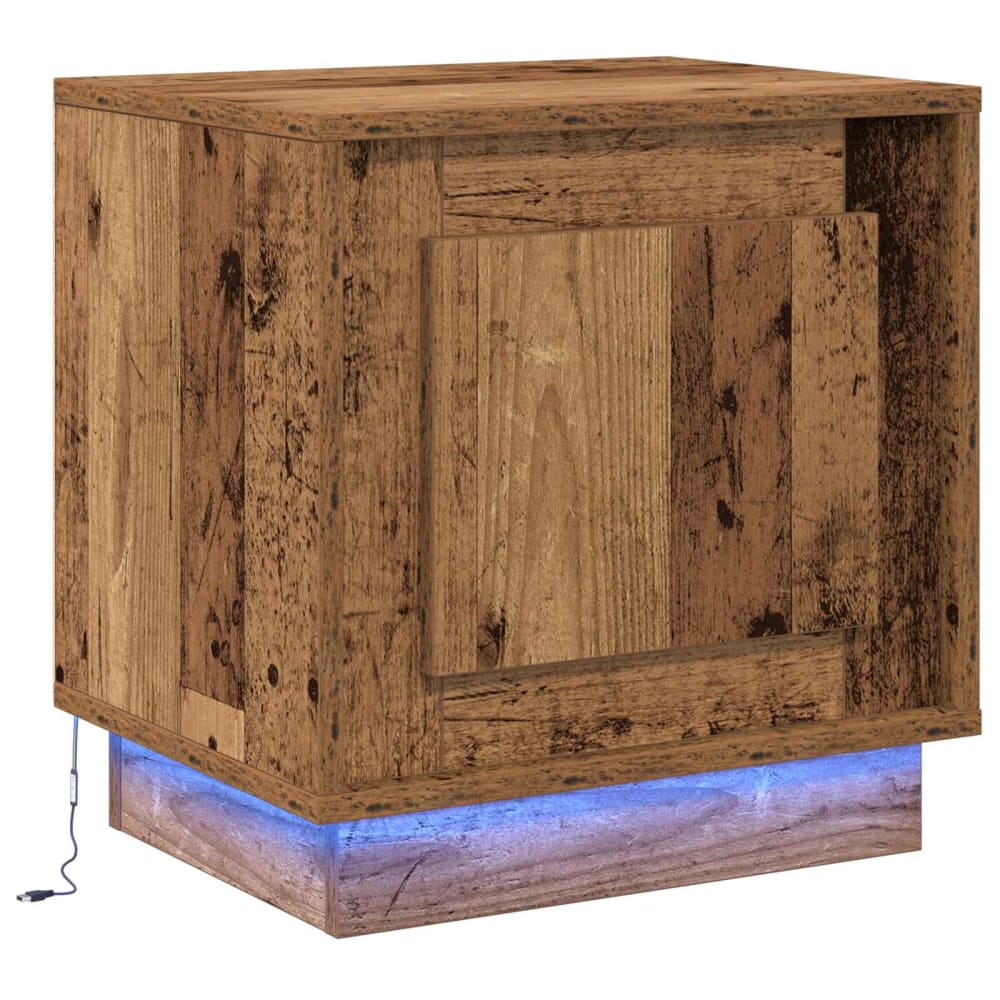 Tables de chevet en bois ambre marron 44 x 34,5 x 45 cm