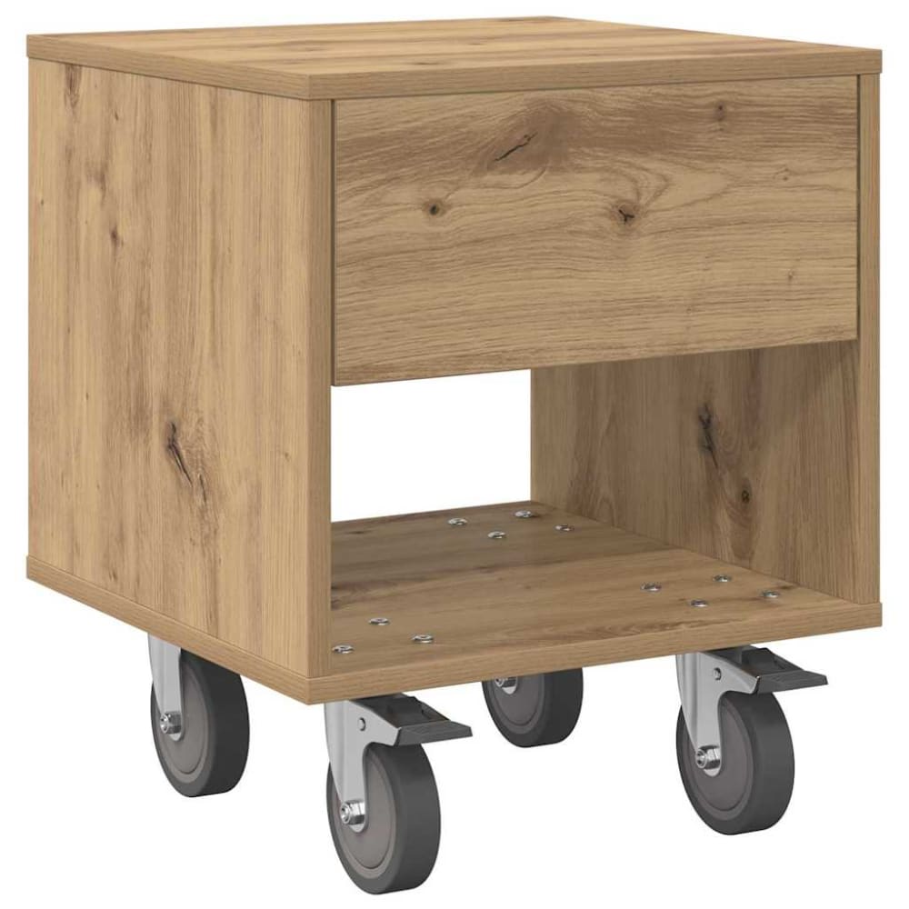 Tables de chevet en bois acajou marron 40,5 x 40 x 48 cm