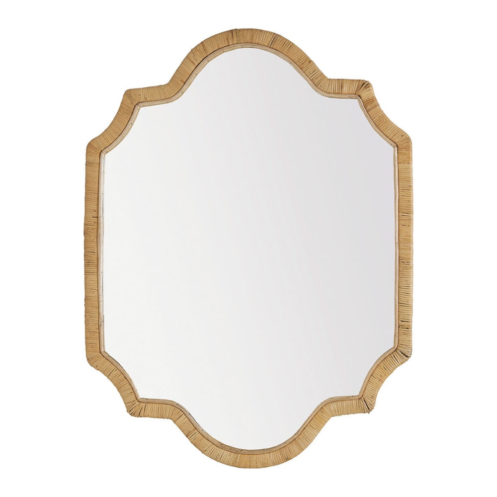 Miroir en rotin - H. 120 cm