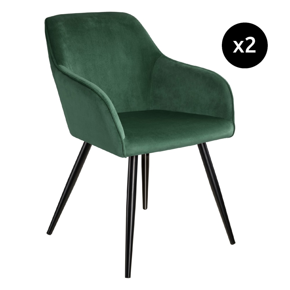 Ensemble de 2 chaises - cuir