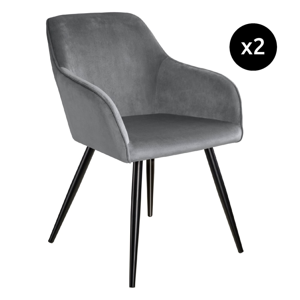 Ensemble de 2 chaises - cuir