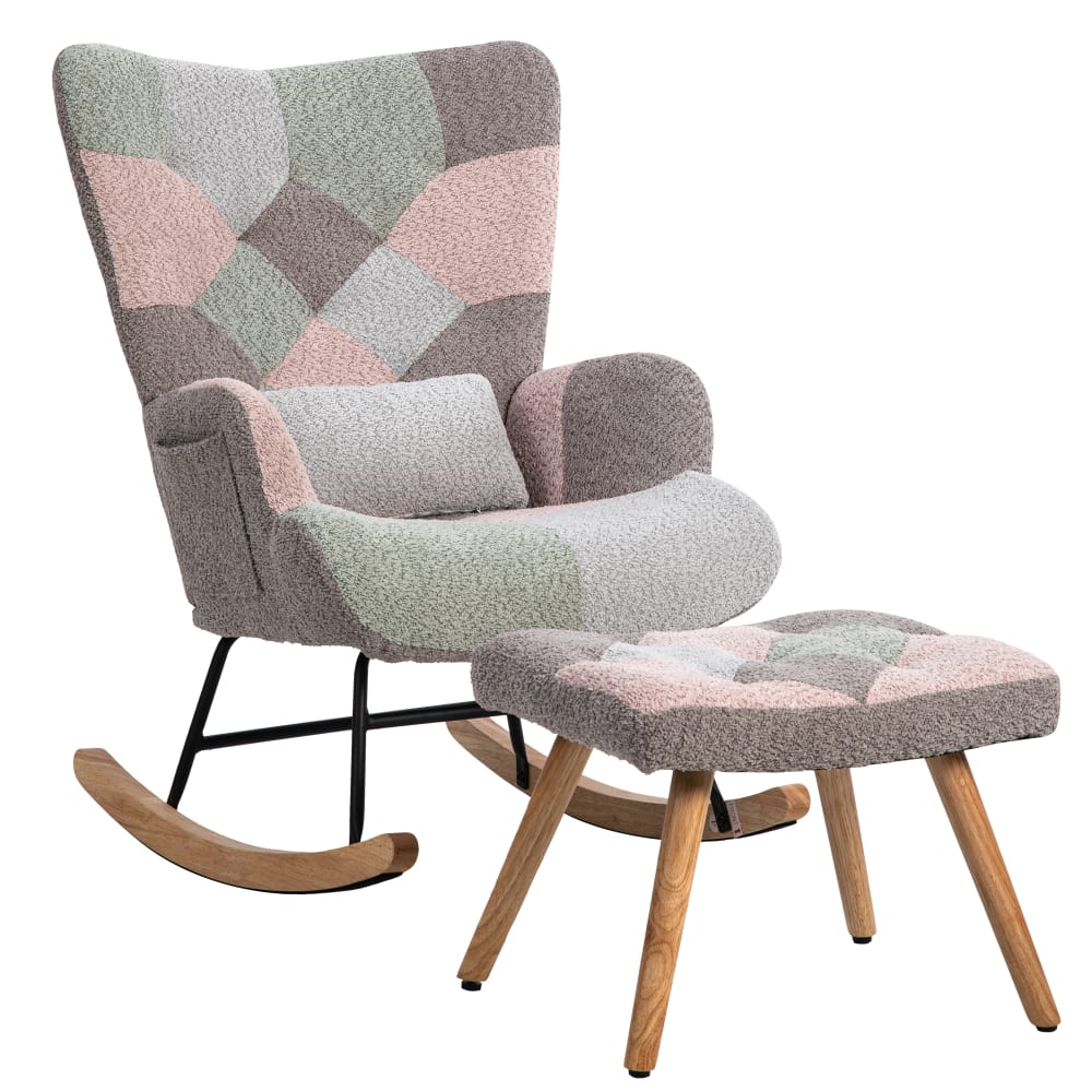 fauteuil à bascule gris