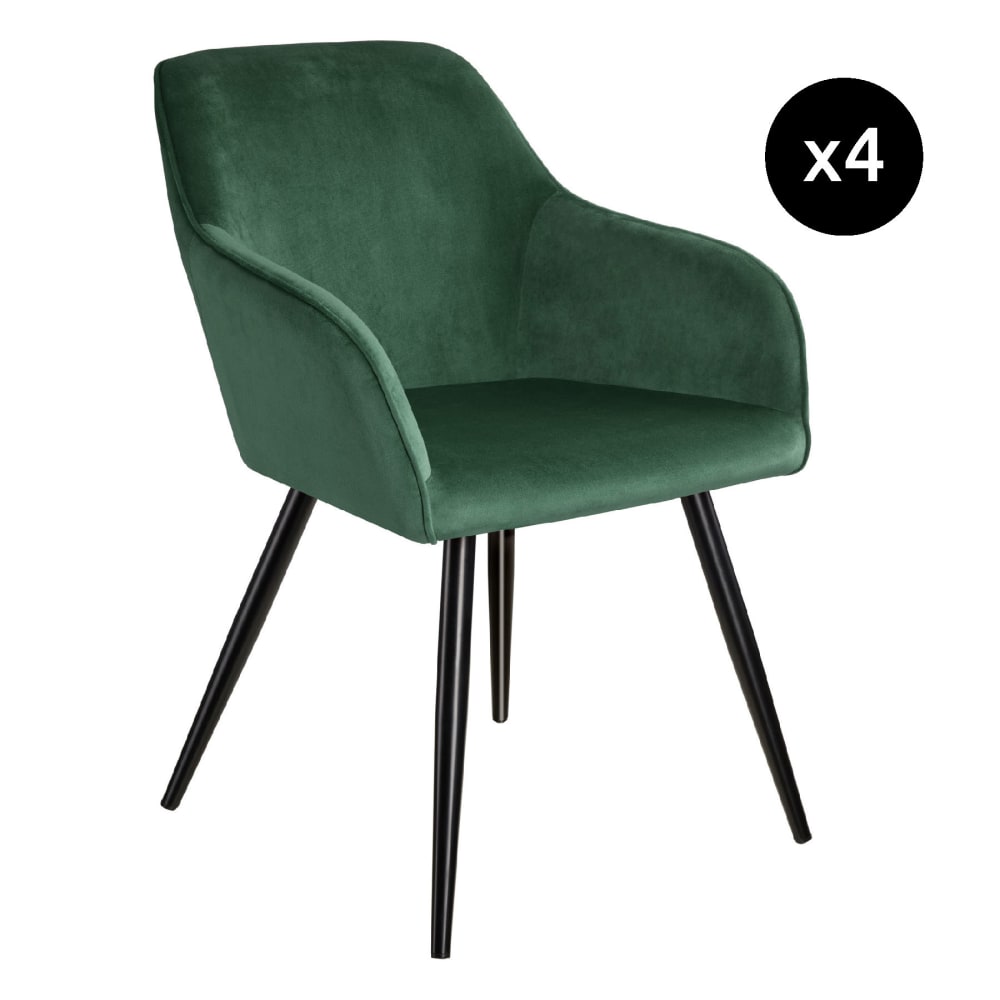 Ensemble de 4 chaises - cuir