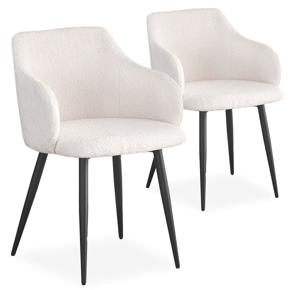 Lot de 2 chaises tissu