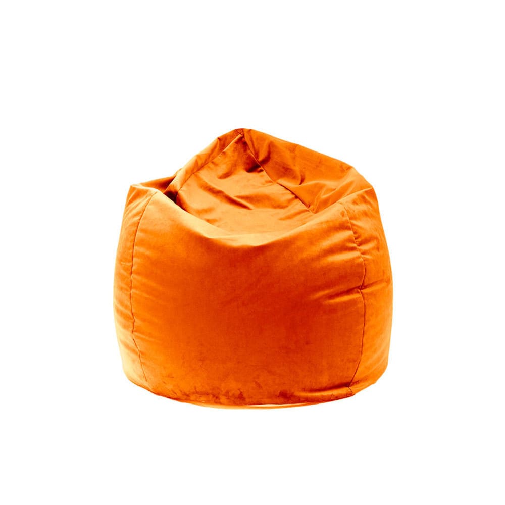 Pouf poire velours - terracotta