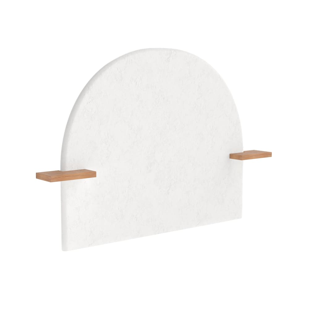 Tête de lit en plâtre blanc cassé et bois d'acacia 175 cm
