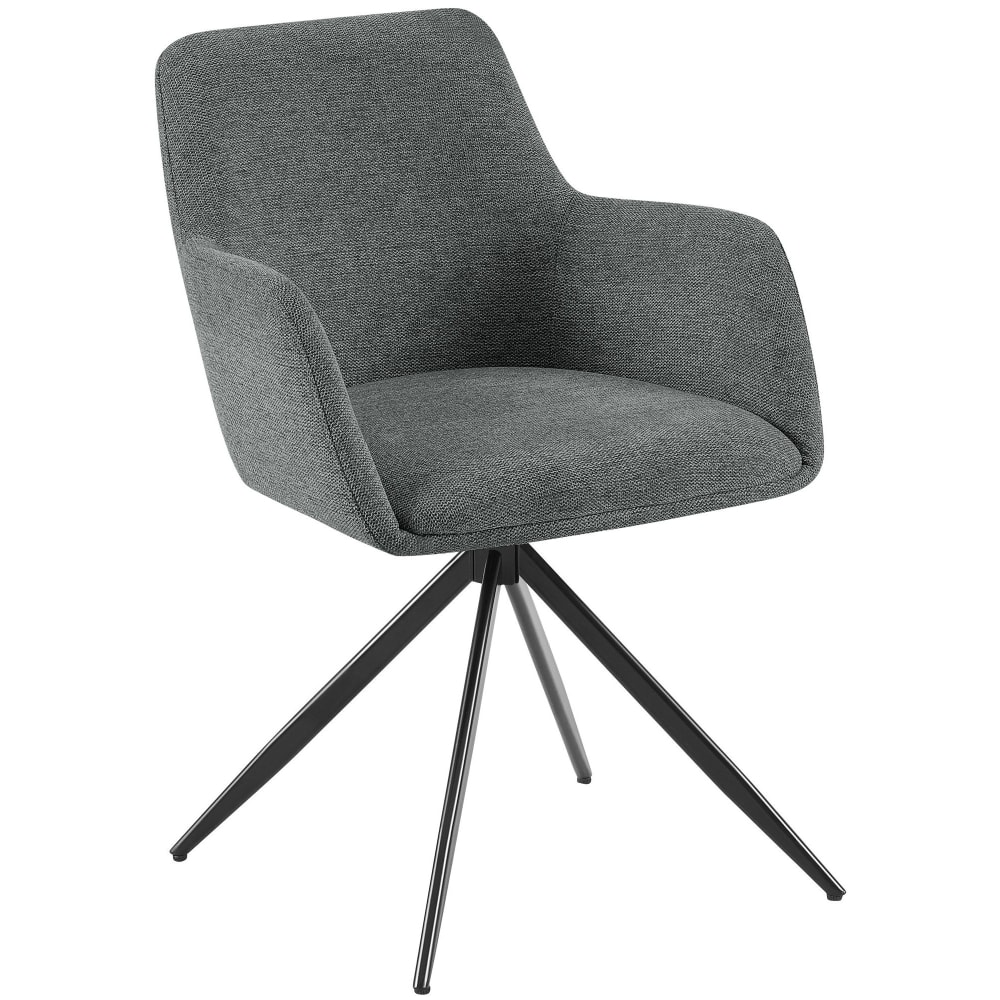 Esszimmerstuhl drehbar aus Stoff grau - Maisons Du Monde