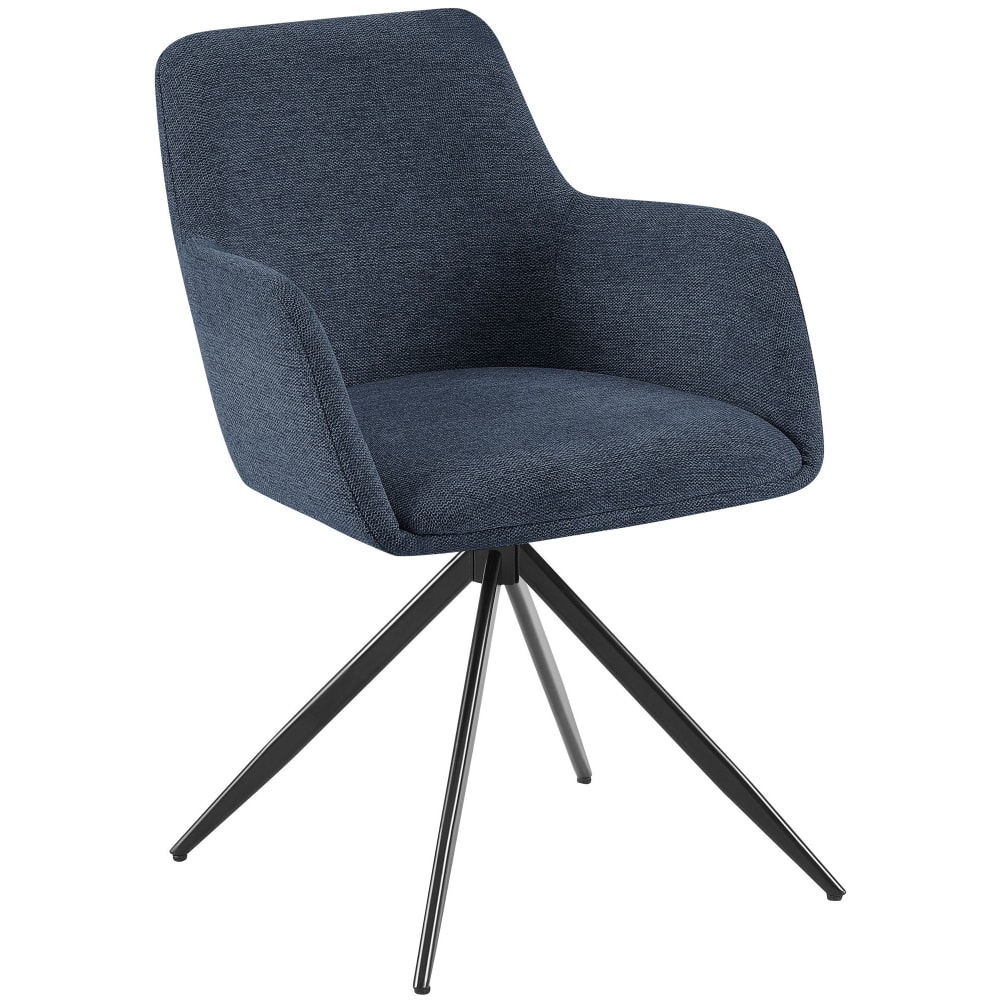 Esszimmerstuhl drehbar aus Stoff blau - Maisons Du Monde