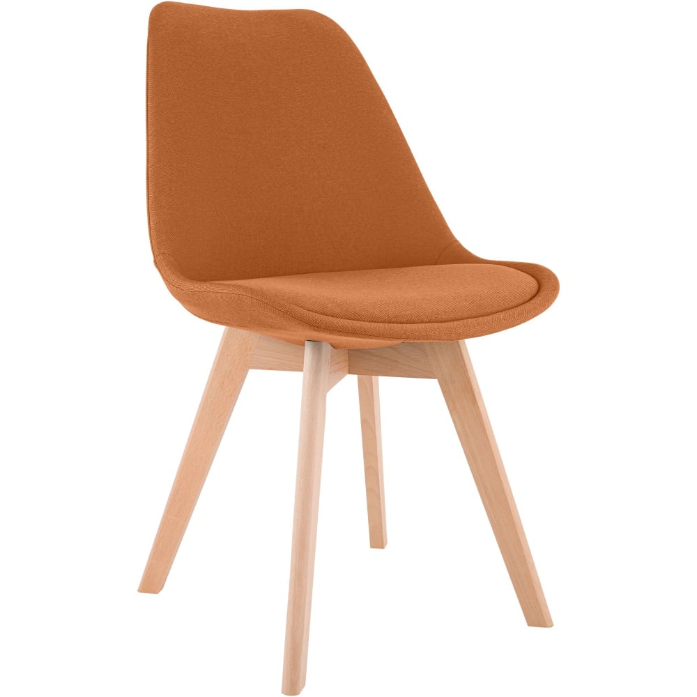 Esszimmerstuhl mit Sitz aus Stoff orange - Maisons Du Monde