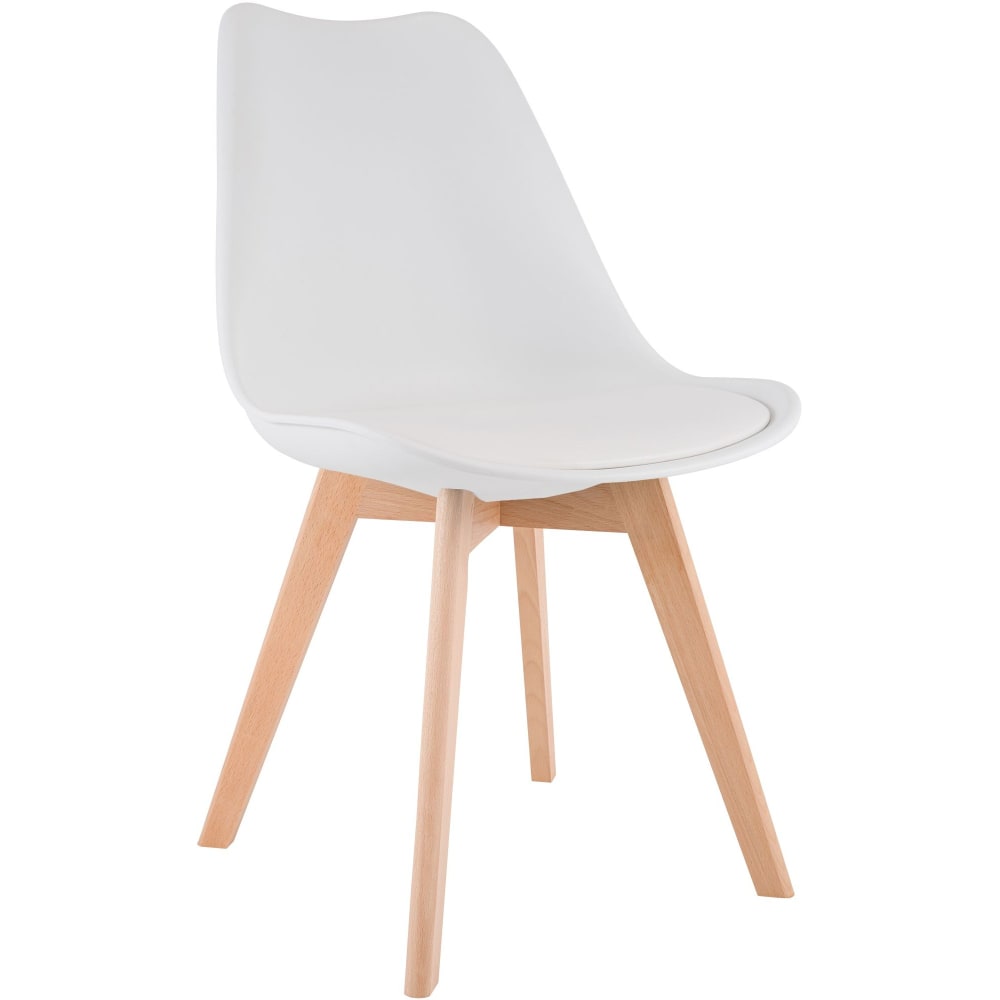 Esszimmerstuhl mit Sitz aus Kunststoff weiß - Maisons Du Monde