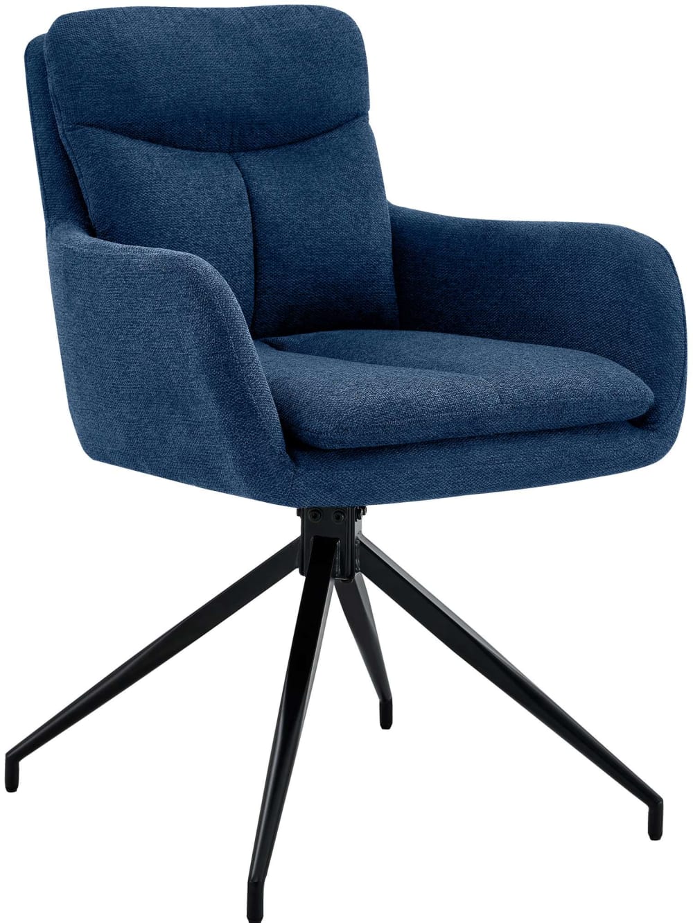 Esszimmerstuhl Mit FüßEn Aus Metall Und Sitz Aus Stoff Blau