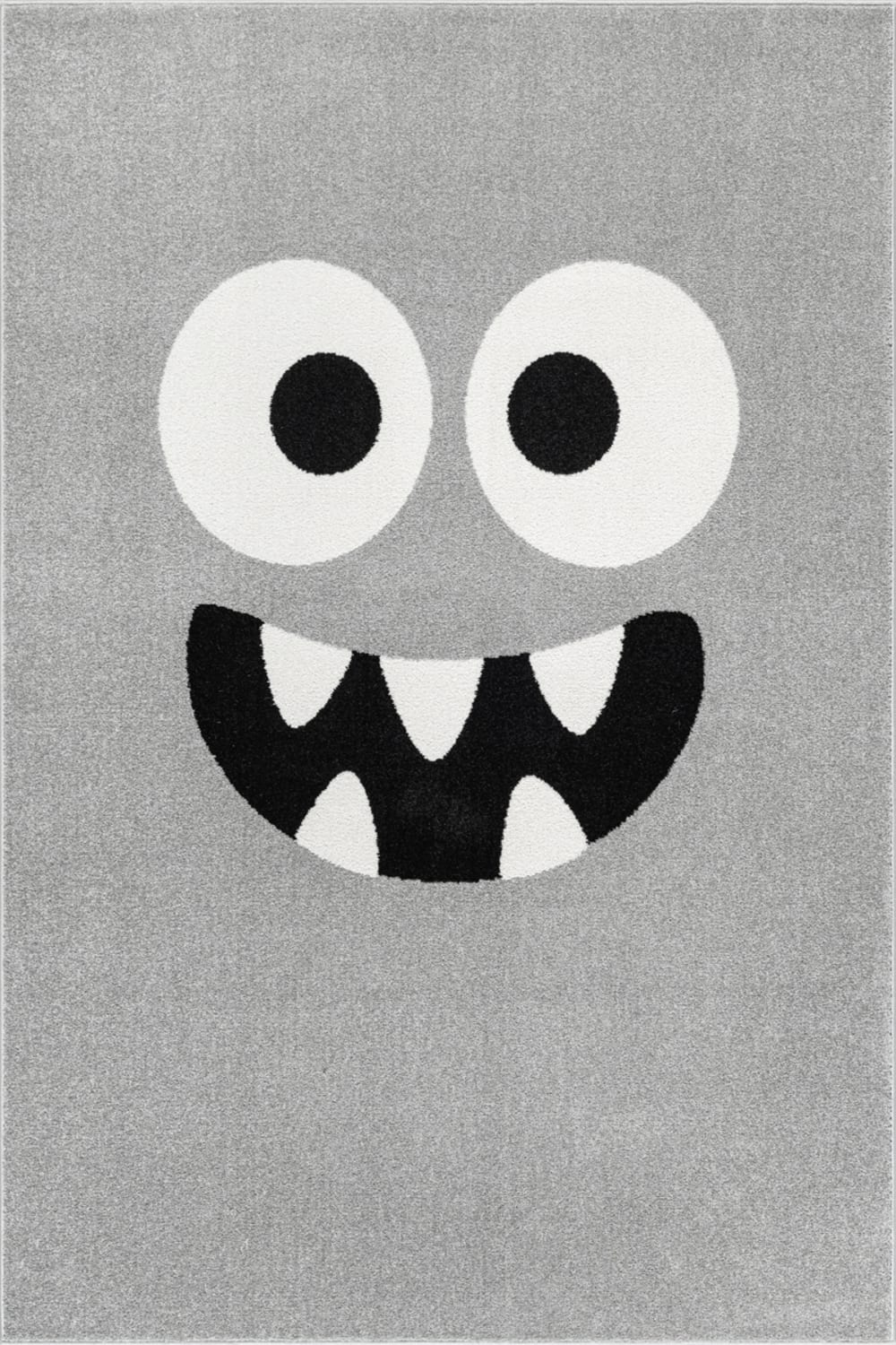 Tapis enfant monstres, gris, 160 x 220 cm