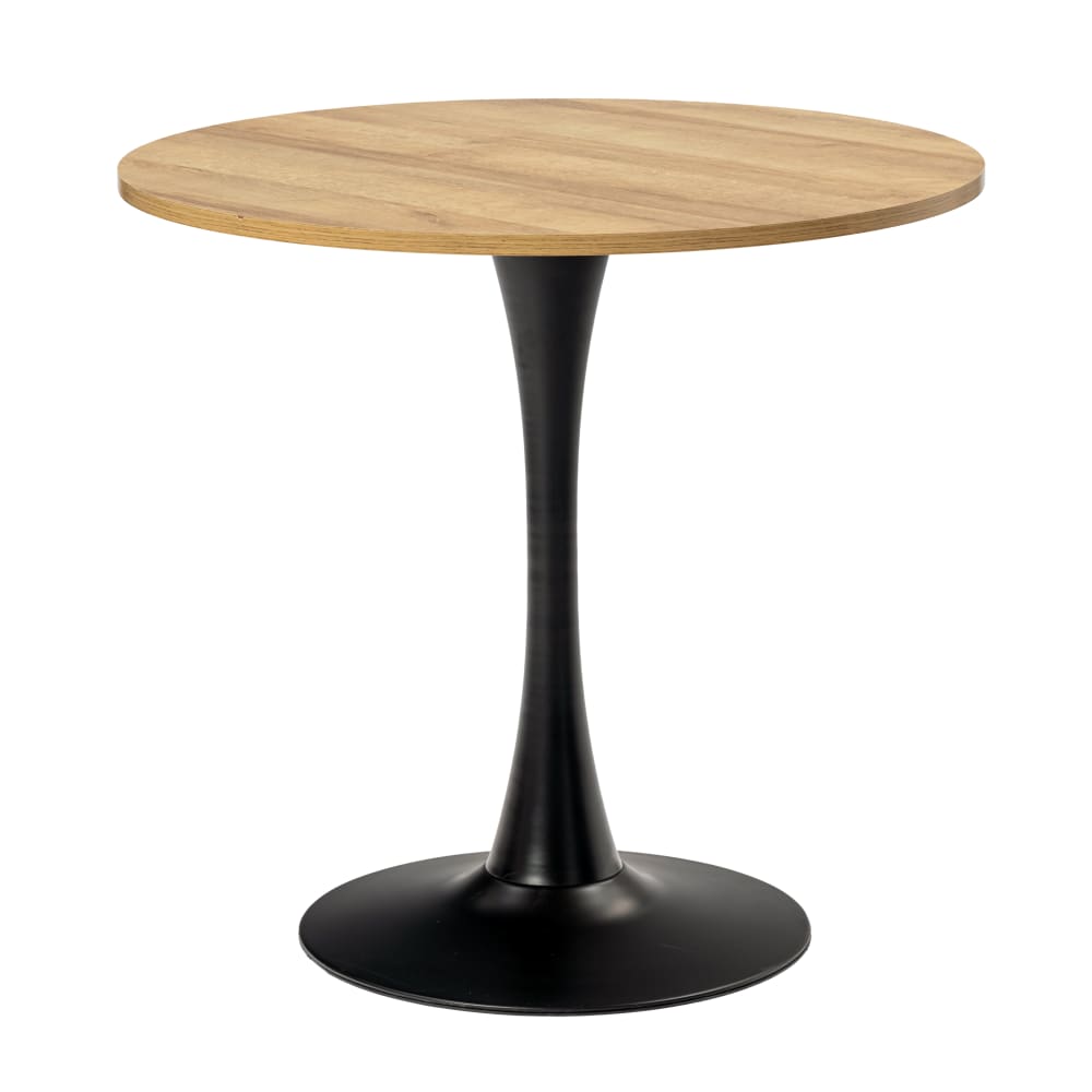 Table ronde à manger 4 personnes avec aspect chêne style moderne