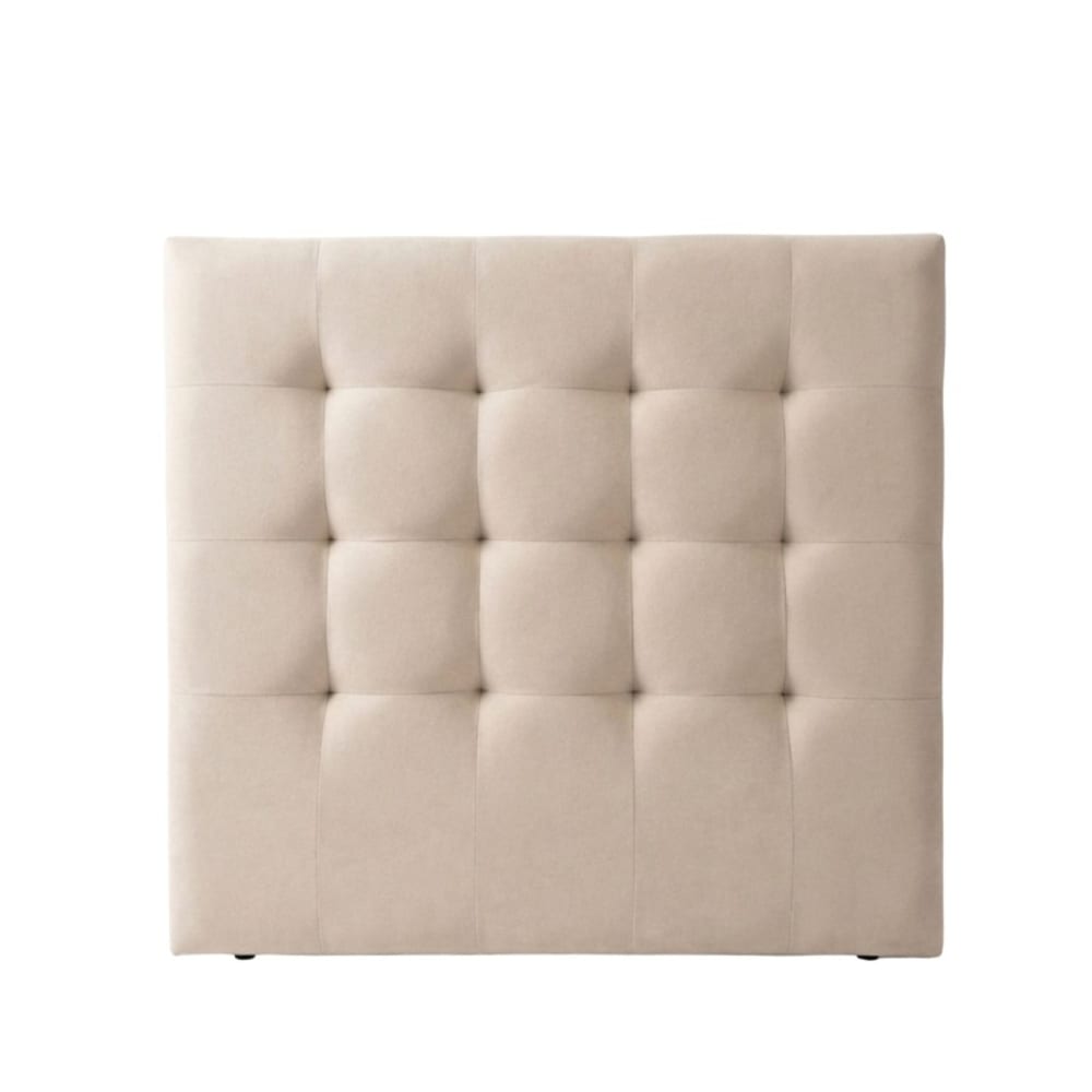 Tête de lit tapissée beige 100x107x7,5cm