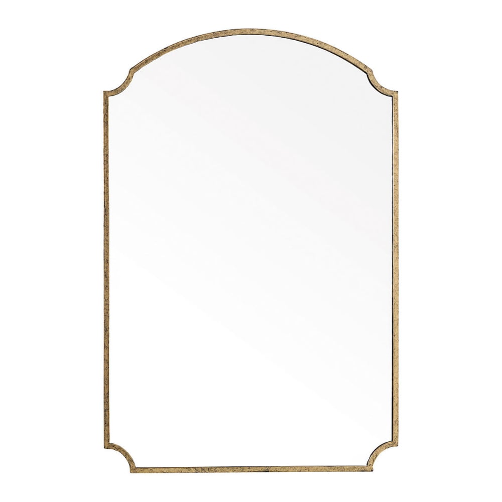 Miroir en métal doré vieilli - H. 120 cm