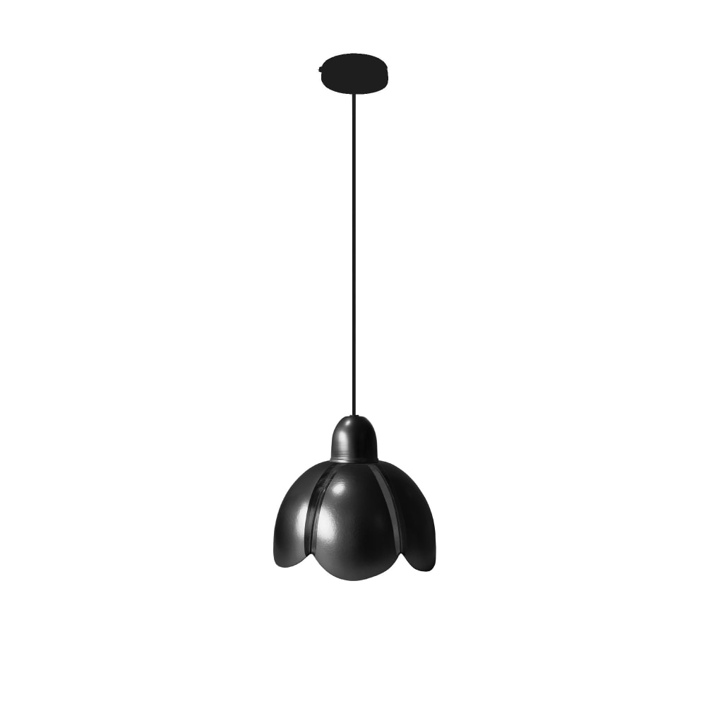 Suspension métal cable dôme noir D17,5cm — vue 4